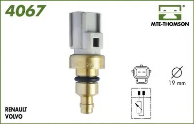 Датчик, температура охлаждающей жидкости; Датчик, температура охлаждающей жидкости; Датчик, температура охлаждающей жидкости MTE-THOMSON купить