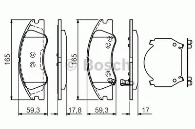 Комплект тормозных колодок, дисковый тормоз BOSCH купить
