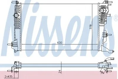 Радиатор, охлаждение двигателя NISSENS купить