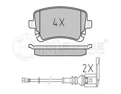 Комплект тормозных колодок, дисковый тормоз PLATINUM PAD MEYLE купить