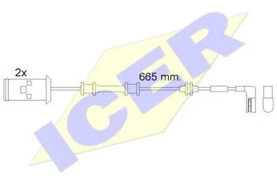 Сигнализатор, износ тормозных колодок ICER купить