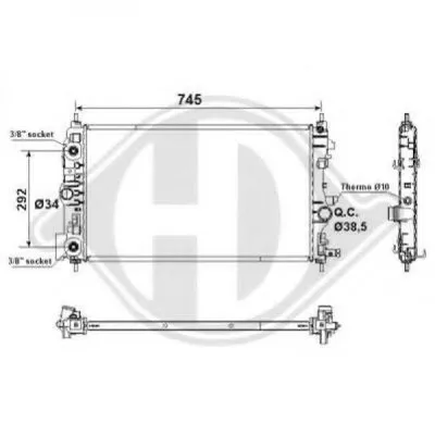 Радиатор, охлаждение двигателя DIEDERICHS купить