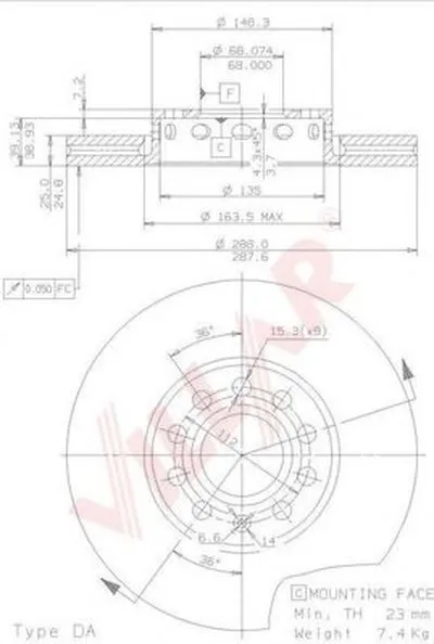 Тормозной диск VILLAR купить