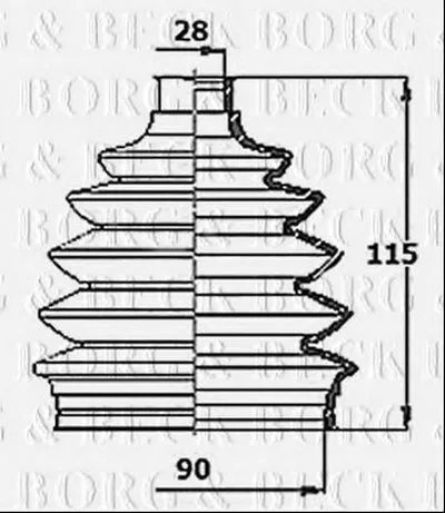 Пыльник, приводной вал BORG & BECK купить