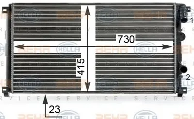 Радиатор, охлаждение двигателя BEHR HELLA SERVICE купить