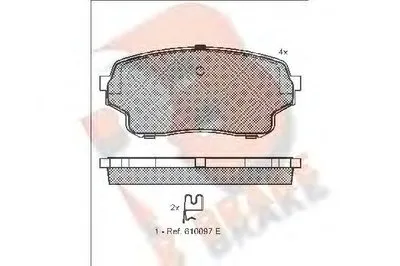 Комплект тормозных колодок, дисковый тормоз R BRAKE купить