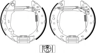 Комплект тормозных колодок Shoe Kit Pro HELLA купить