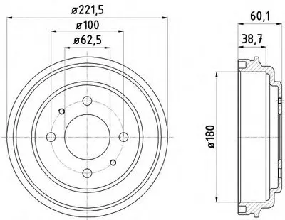 Тормозной барабан HELLA купить