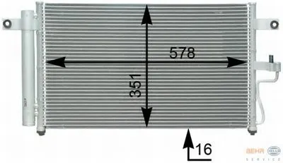 Конденсатор, кондиционер BEHR HELLA SERVICE HELLA купить