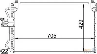 Конденсатор, кондиционер BEHR HELLA SERVICE HELLA купить