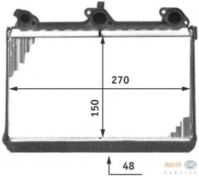 Теплообменник, отопление салона BEHR HELLA SERVICE HELLA купить