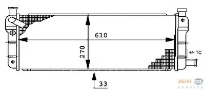 Радиатор, охлаждение двигателя BEHR HELLA SERVICE HELLA купить