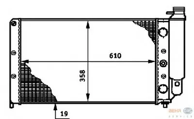 Радиатор, охлаждение двигателя BEHR HELLA SERVICE HELLA купить