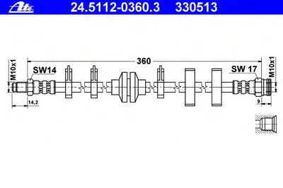 Тормозной шланг ATE купить