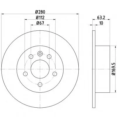 Тормозной диск PRO HELLA PAGID купить