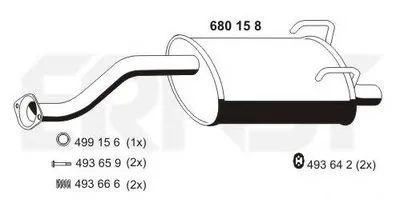 Глушитель выхлопных газов конечный ERNST купить