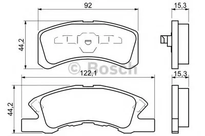 Комплект тормозных колодок, дисковый тормоз BOSCH купить