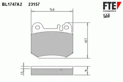 Комплект тормозных колодок, дисковый тормоз FTE купить