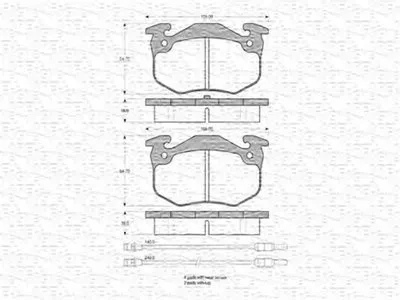 Комплект тормозных колодок, дисковый тормоз MAGNETI MARELLI купить