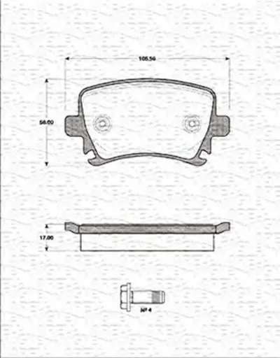 Комплект тормозных колодок, дисковый тормоз MAGNETI MARELLI купить