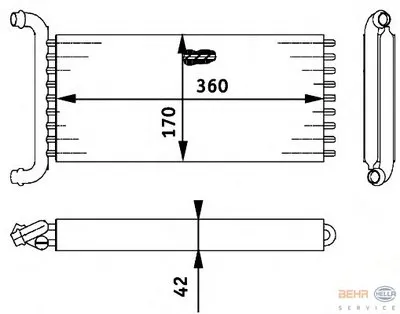 Теплообменник, отопление салона BEHR HELLA SERVICE купить