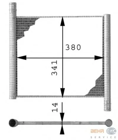 Радиатор, охлаждение двигателя BEHR HELLA SERVICE купить