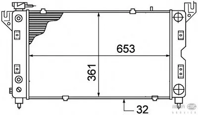 Радиатор, охлаждение двигателя BEHR HELLA SERVICE купить