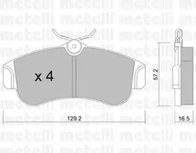 Комплект тормозных колодок, дисковый тормоз METELLI купить