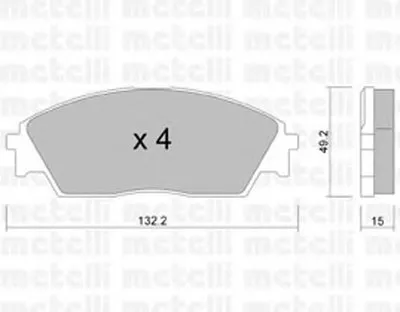 Комплект тормозных колодок, дисковый тормоз METELLI купить