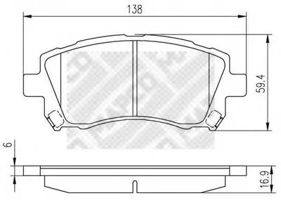 Комплект тормозных колодок, дисковый тормоз MAPCO купить