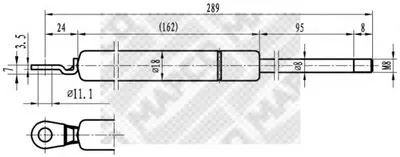 Газовая пружина, заднее стекло MAPCO купить