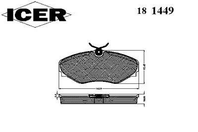 Комплект тормозных колодок, дисковый тормоз ICER купить