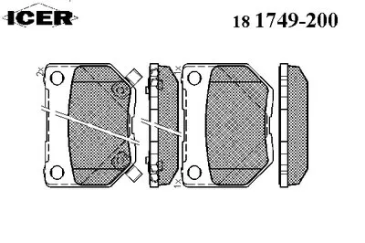 Комплект тормозных колодок, дисковый тормоз ICER купить