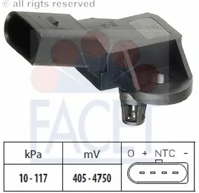 Датчик давления воздуха, высотный корректор; Датчик, давление во впускном газопроводе FACET купить