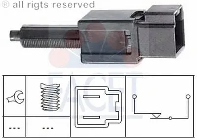 Выключатель фонаря сигнала торможения; Выключатель, привод сцепления (Tempomat) FACET купить