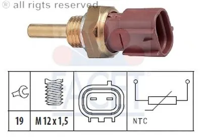 Датчик, температура охлаждающей жидкости; Датчик, температура охлаждающей жидкости; Датчик, температура охлаждающей жидкости FACET купить