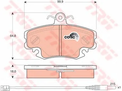 Комплект тормозных колодок, дисковый тормоз COTEC TRW купить