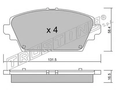 Комплект тормозных колодок, дисковый тормоз TRUSTING купить