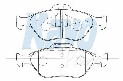 Комплект тормозных колодок, дисковый тормоз MK KASHIYAMA KAVO PARTS купить