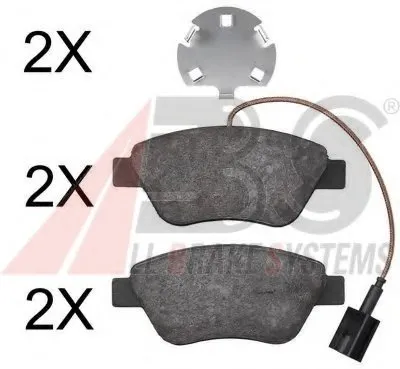 Комплект тормозных колодок, дисковый тормоз A.B.S. купить