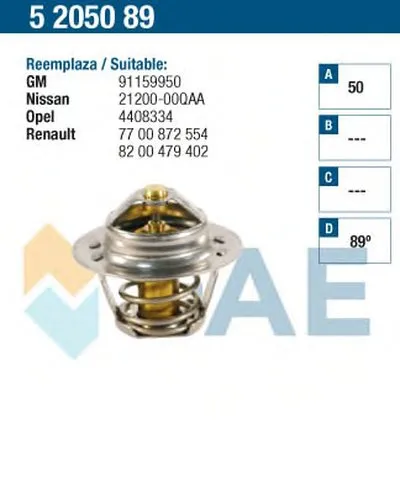 Термостат, охлаждающая жидкость FAE купить