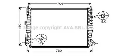 Радиатор, охлаждение двигателя AVA QUALITY COOLING купить