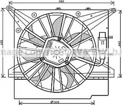 Вентилятор, охлаждение двигателя AVA QUALITY COOLING купить