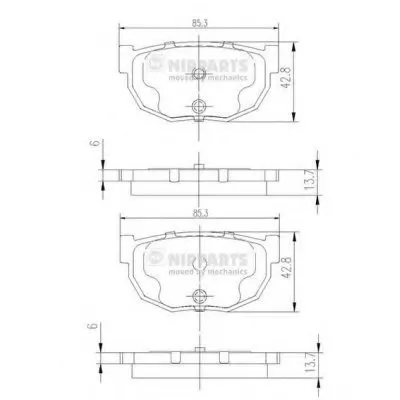 Комплект тормозных колодок, дисковый тормоз NIPPARTS купить