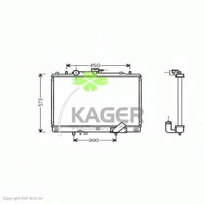 Радиатор, охлаждение двигателя KAGER купить