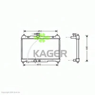 Радиатор, охлаждение двигателя KAGER купить