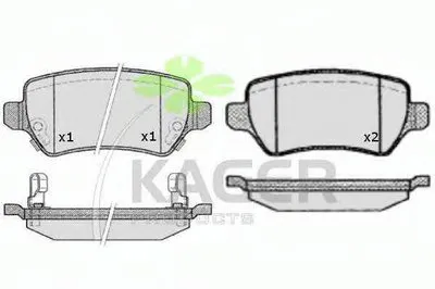 Комплект тормозных колодок, дисковый тормоз KAGER купить