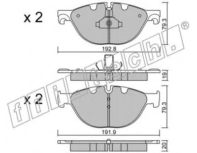 Комплект тормозных колодок, дисковый тормоз fri.tech. купить