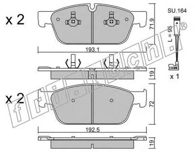 Комплект тормозных колодок, дисковый тормоз fri.tech. купить
