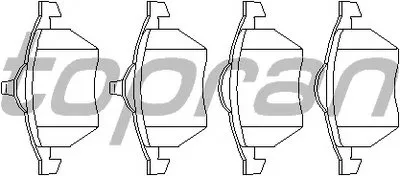 Комплект тормозных колодок, дисковый тормоз TOPRAN купить